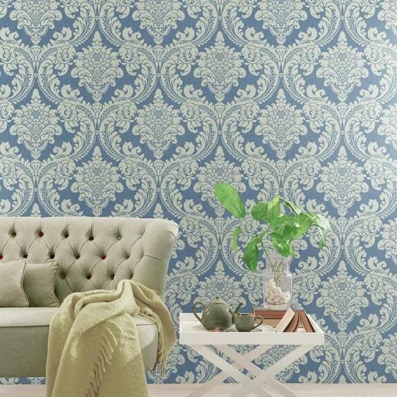 Обои York GR6024 Tapestry Damask Blue