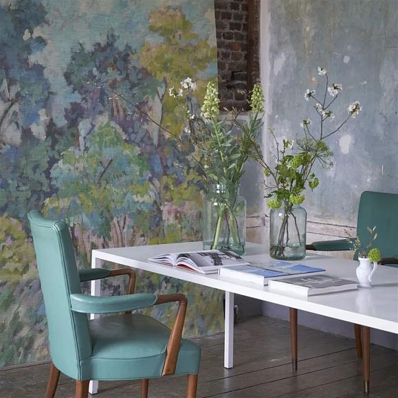 Панно Designers Guild PDG1183/01 Foret Impressionniste Grasscloth Celadon