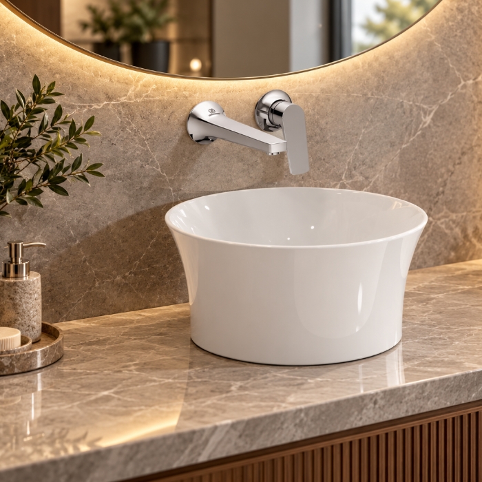Ideal Standard La Dolce Vita Раковина d34хh20см., накладная, без отв., с крепежом, цвет: белый глянец