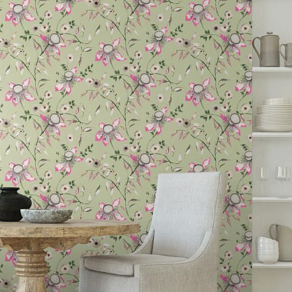 Обои York BL1791 Dream Blossom Light Green