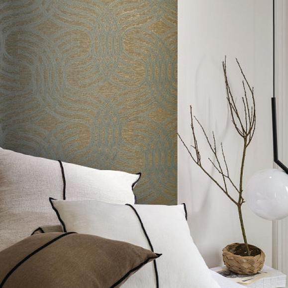 Обои Casamance 75792548 Auraria Vert de gris/doré