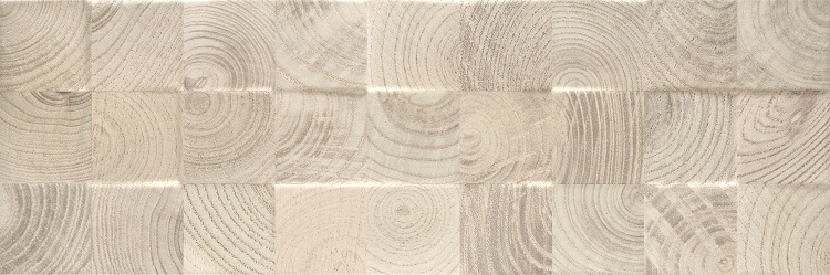 Плитка настенная Daikiri Beige Wood Kostki Struktura 25х75