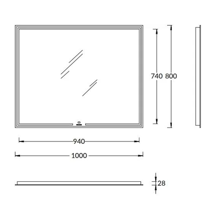 Kerama Marazzi Mio Зеркало прямоугольное, 100х80см.