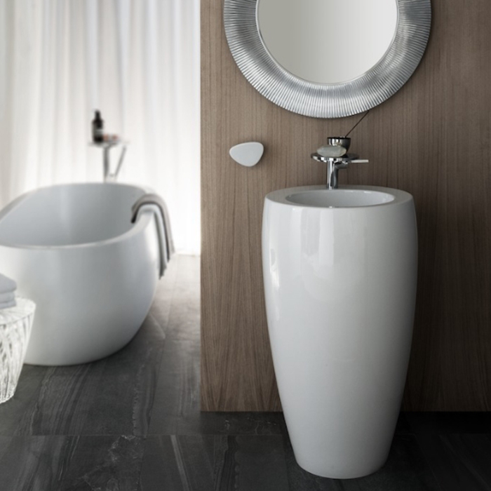 Laufen Alessi One Раковина 53х53х90см, 1 отв., свободностоящие, покрытие LCC, цвет: белый