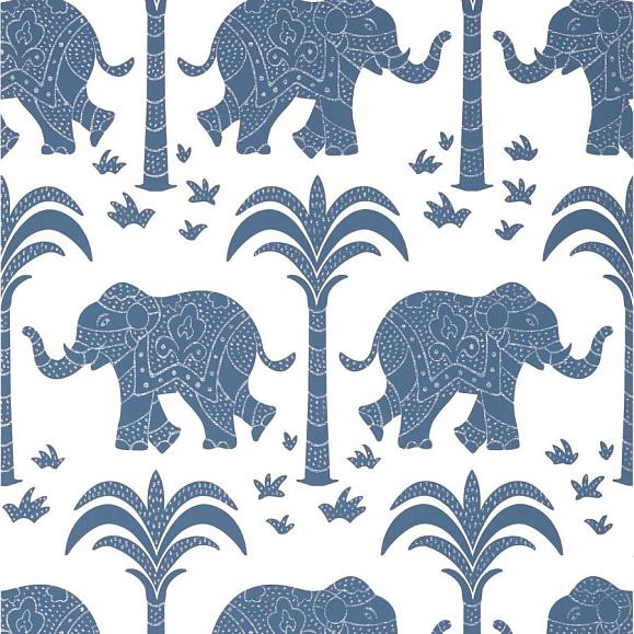 Обои Thibaut T16200 Elephant Navy