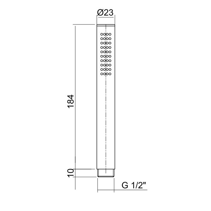 QuadroDesign Ручной душ, настенный, цвет: Brushed Stainless Steel