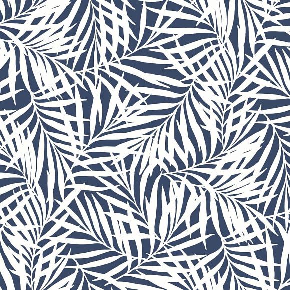 Обои York CV4432 Oahu Fronds Navy/White