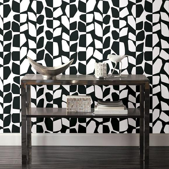 Обои York BW3893 Primitive Vines Black/White