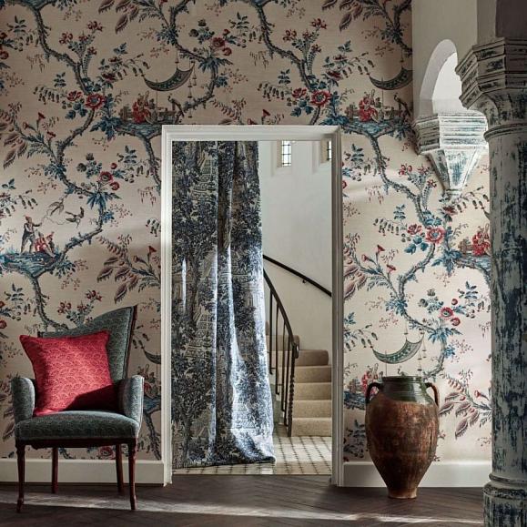Обои Zoffany 313050 Emperor’s Musician Indigo