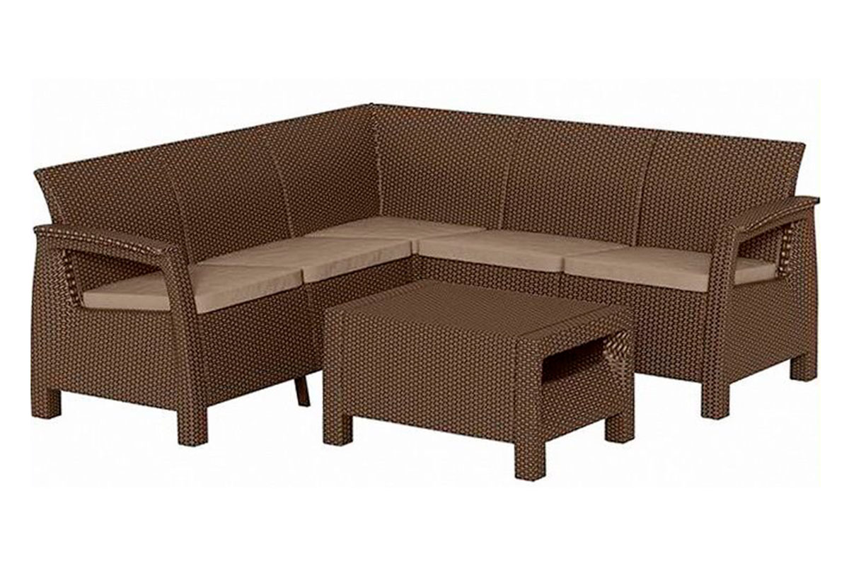 Комплект мебели Corfu Relax Set, коричневый