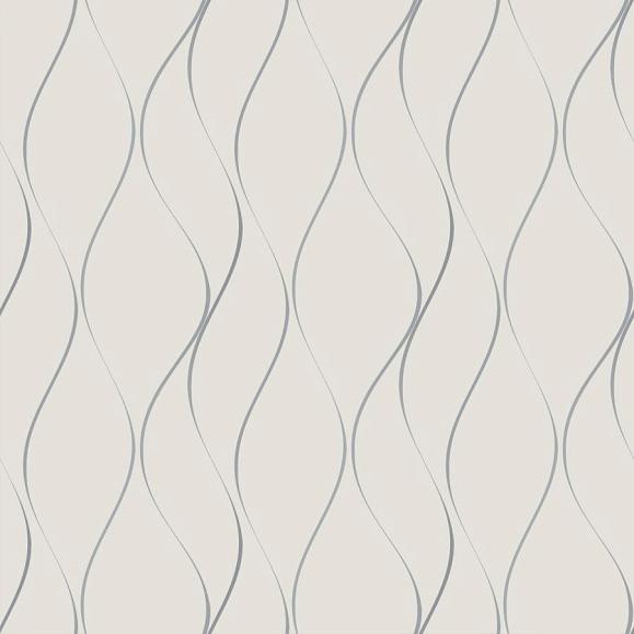 Обои York Y6201401 Wavy Stripe White/Silver
