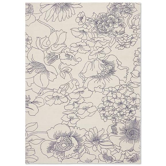 Ковер Ted Baker 162508 (140x200) Linear Floral Blue 200 x 140 см