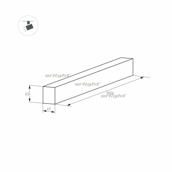 Шинопровод Arlight MAG-TRACK-4563 028071(1)