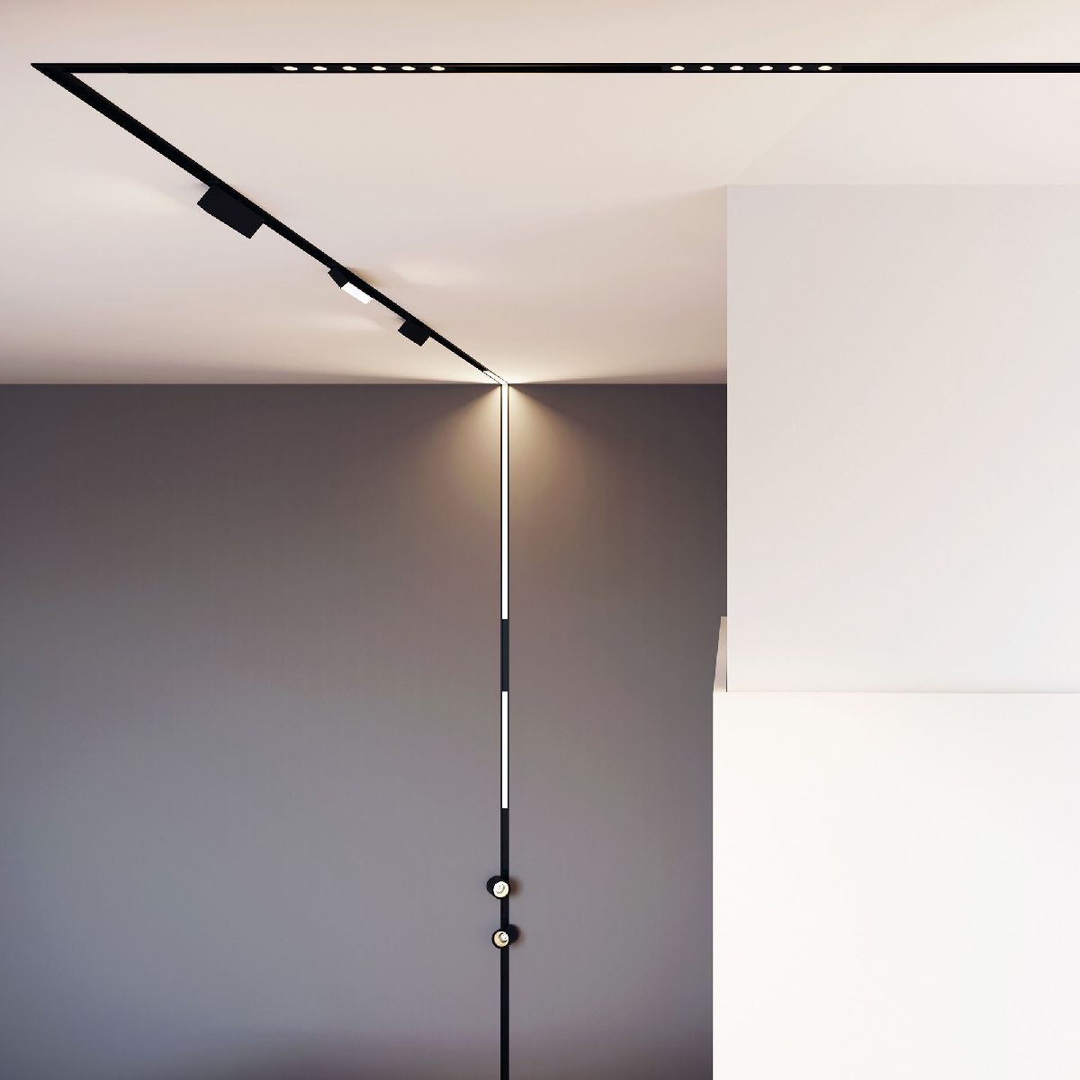 Трековый магнитный светильник Arlight MAG-FLAT-25-L800-24W Day4000 (BK, 100 deg, 24V, DALI) 046336