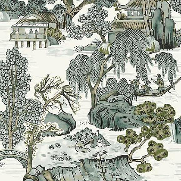 Обои Thibaut T75463 Asian Scenic Grey