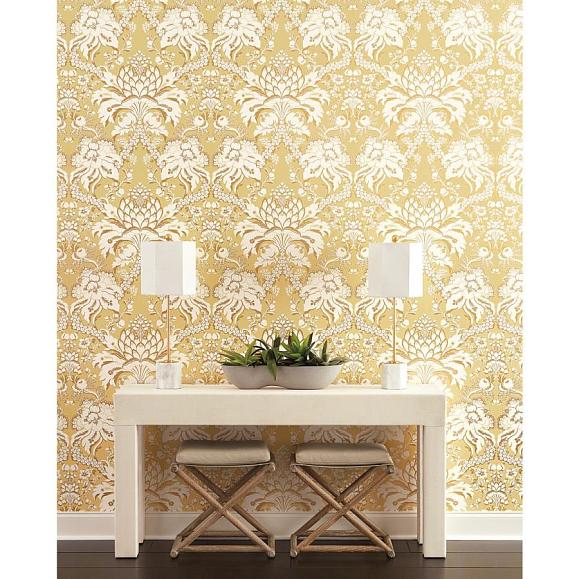 Обои York DM4953 French Artichoke Damask Yellow