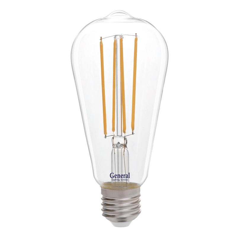 Филаментная светодиодная лампа General GLDEN-ST64S-10-230-E27-4500 655305