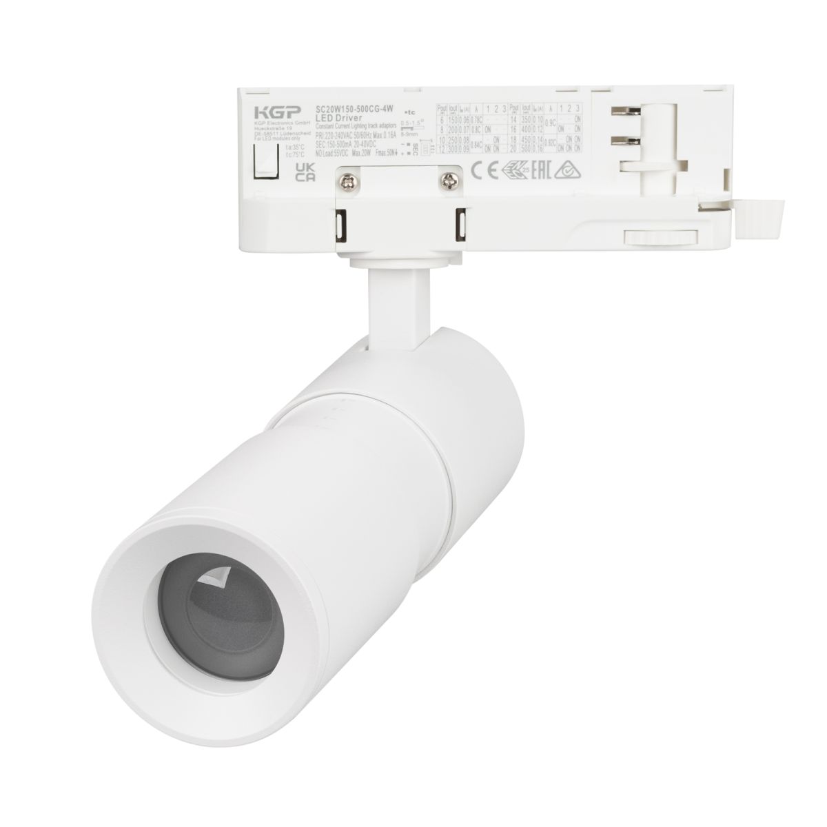 Трековый трехфазный светильник Arlight LGD-ARTEMIS-TRACK-4TR-R55-12W Warm3000 (WH, 8-80 deg, 230V, TRIAC) (IP20 Металл) 058639