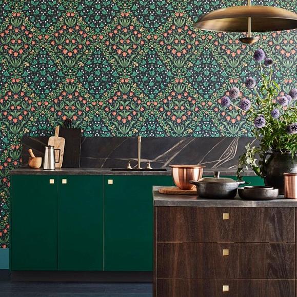 Обои Cole & Son 118/2002 Tudor Garden Rouge & Forest Green
