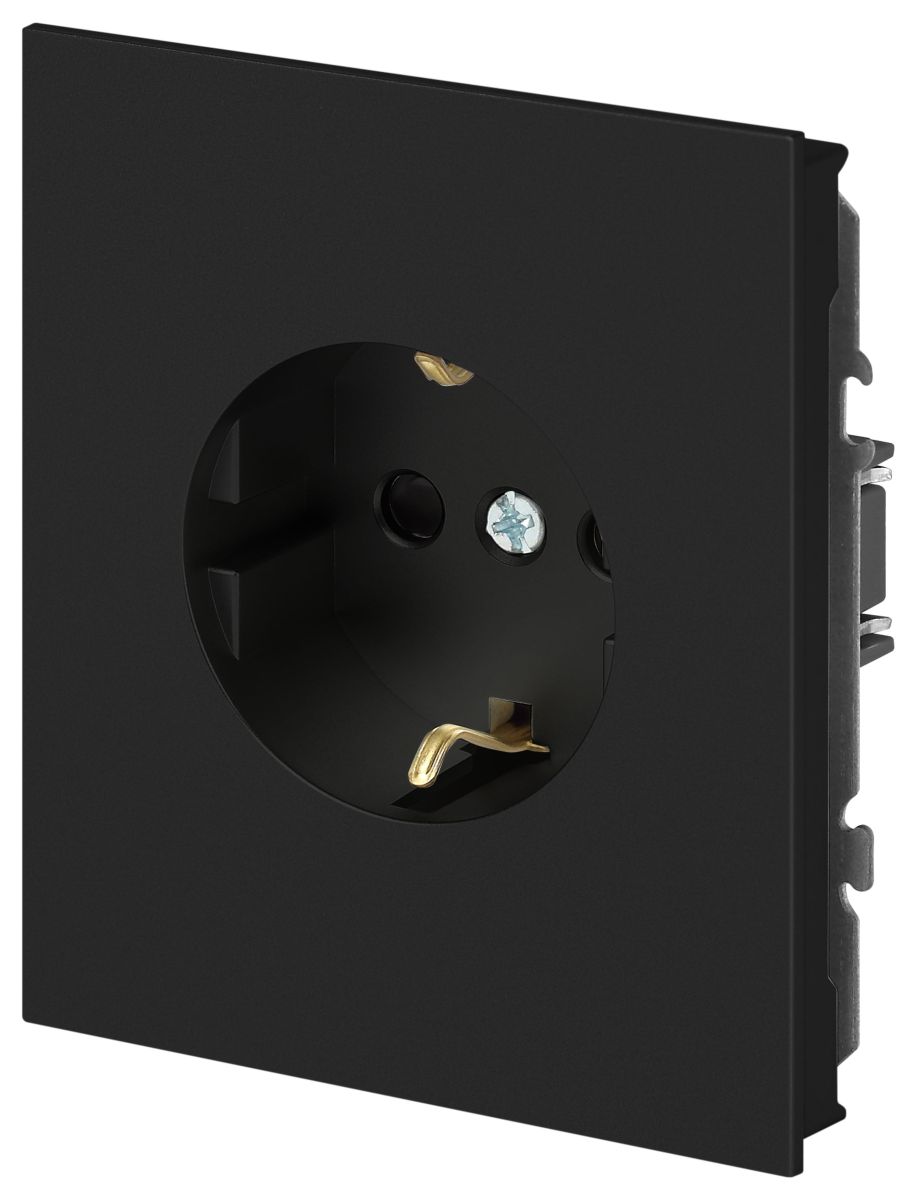 Розетка Эра Arktik 16-2102-05 с заземлением 2P+E Schuko со шторками 16А-250В антрацит Б0070428