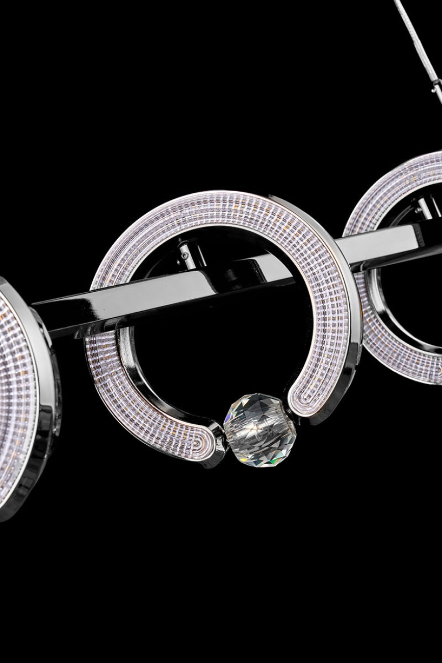 Подвесная люстра Ani LE7710/7L Black Chrome