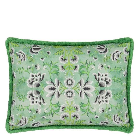 Подушка CCDG1468, Rose De Damas Embroidered, Jade, Designers Guild 60 x 45см