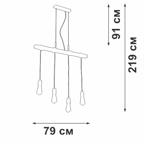 Подвесная люстра Vitaluce V47160-1/4S