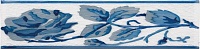 Cenefa Rosas PB Azul C/C B 7,5x15 ADMO3024