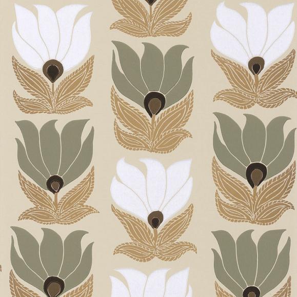 Обои Casamance 75690712 Dauphine Grege/vert argile