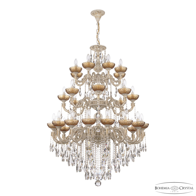 Подвесная люстра Bohemia Ivele Crystal AL79101/16+8+8/300/3d B WMG P Amber/M-1F