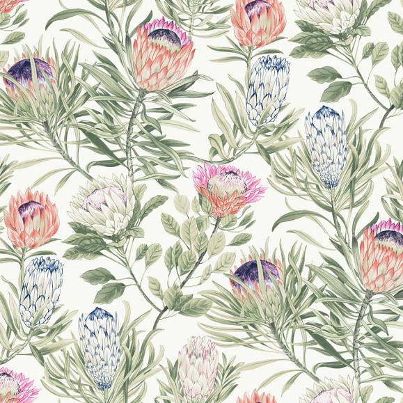 Обои York BL1752 Protea White/Fuchsia