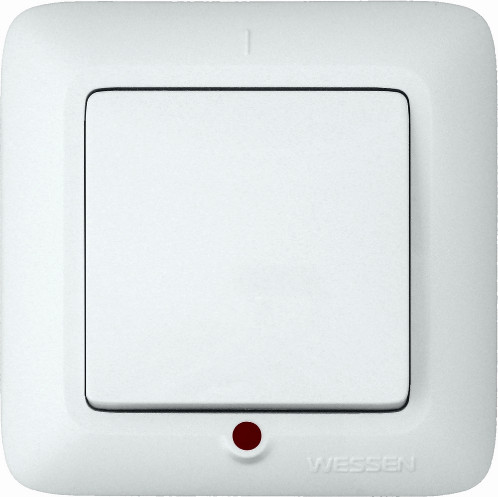 Выключатель 1-клавишный с подсветкой Schneider Electric Прима S16-053-BI