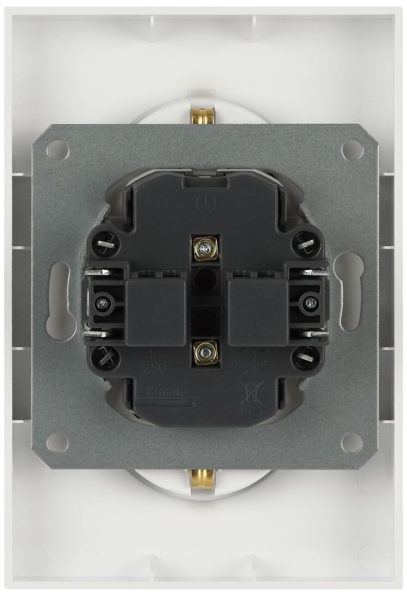 Розетка Эра Arktik 16-2107-08 без заземления двойная 2X2P 16А-250В белый матовый Б0071688