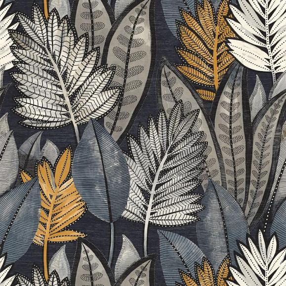 Обои Casamance 74680570 Sabal Encre/ocre