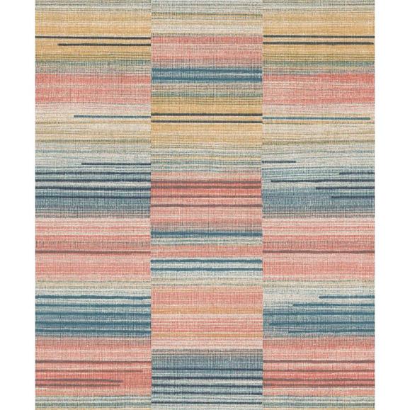 Обои Emile&Hugo 302119 Loom Petrol/Amber/Red
