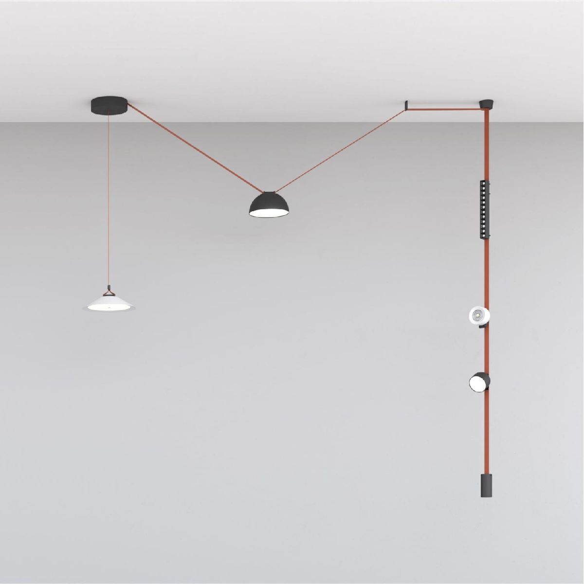 Трековый однофазный светильник Denkirs Belty Flow DK5561-BK