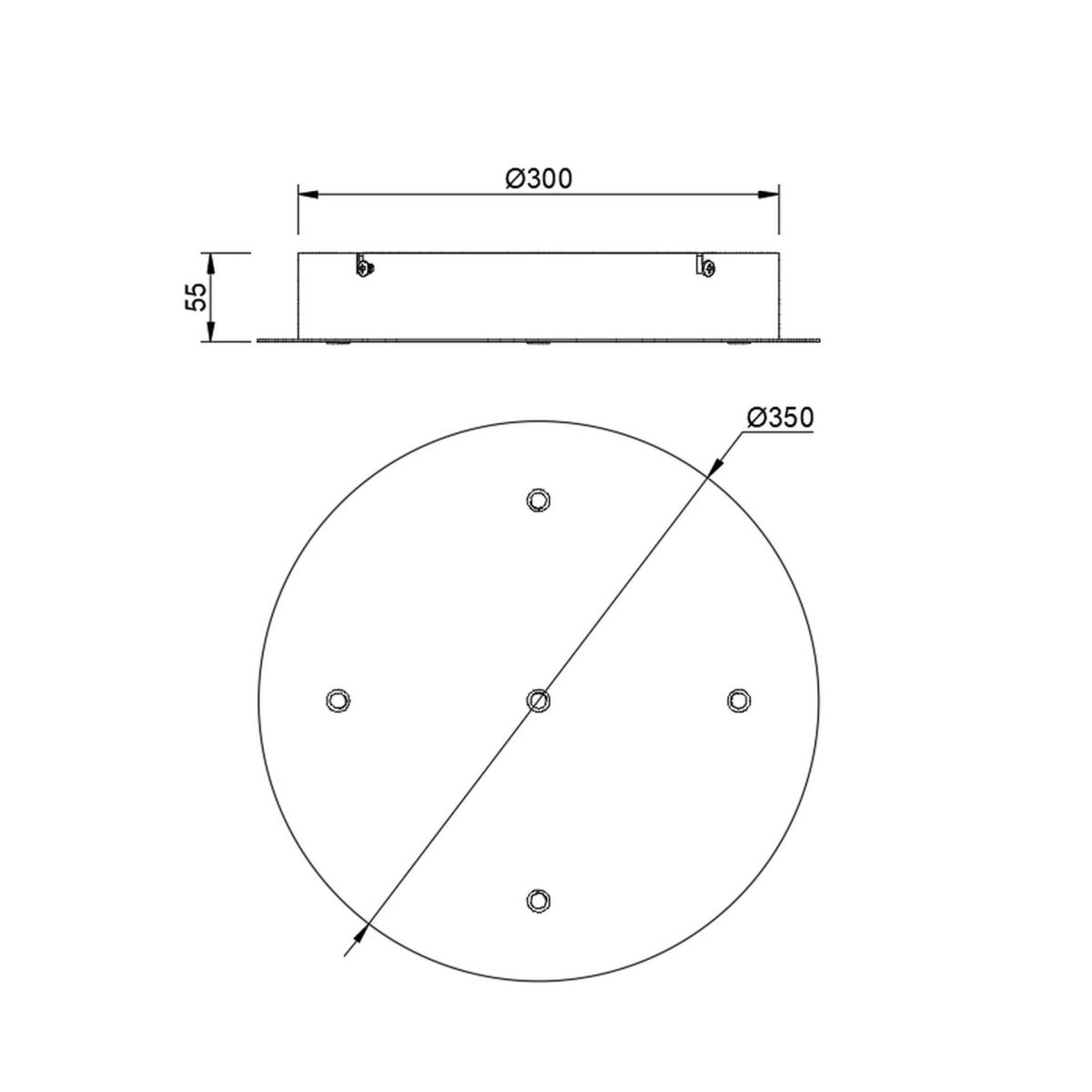 Основание потолочное 5L Mantra Modular Light Florones 9364