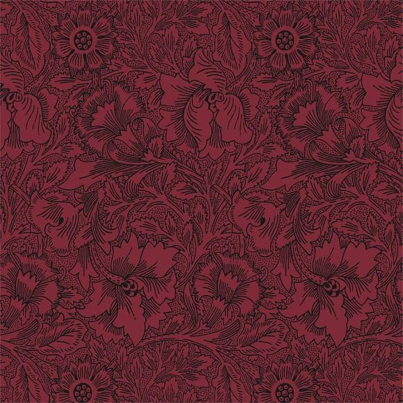 Обои Morris 216956 Poppy Claret