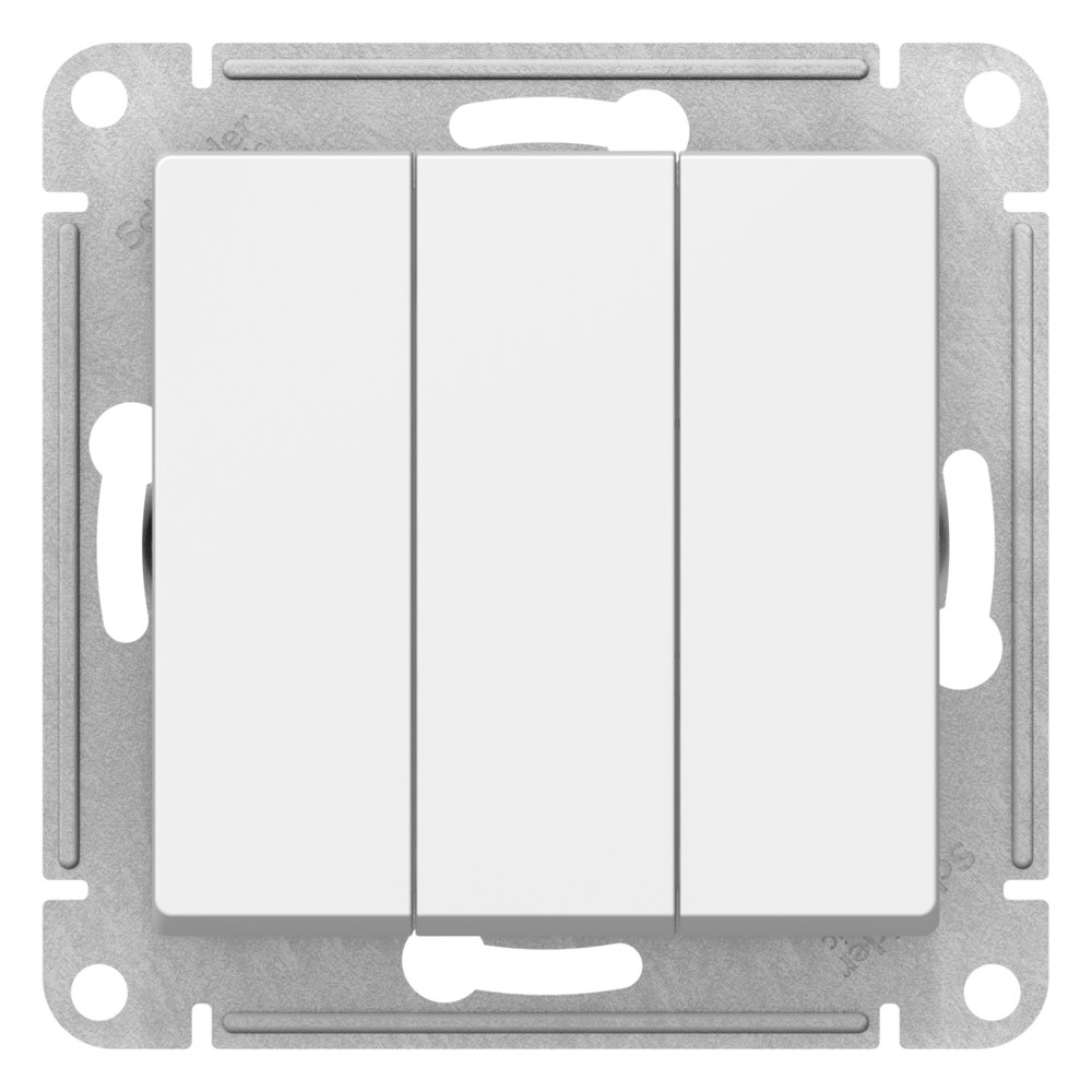 Выключатель 3-клавишный, сх.1+1+1, 10АХ Systeme Electric AtlasDesign Лотос ATN001331