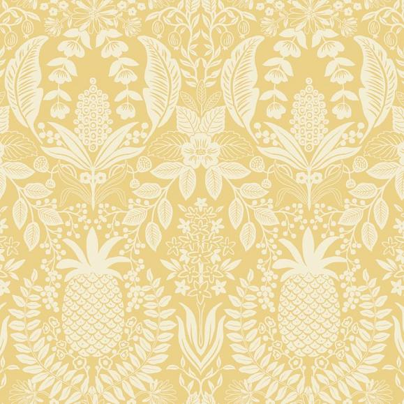Обои York RF7481 Pineapple Damask Yellow