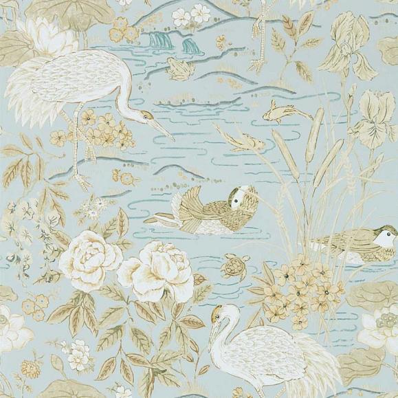 Обои Sanderson 217125 Crane & Frog Sky/Honey