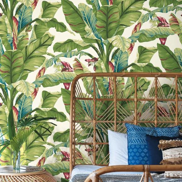 Обои York AT7068 Banana Leaf White/Primary