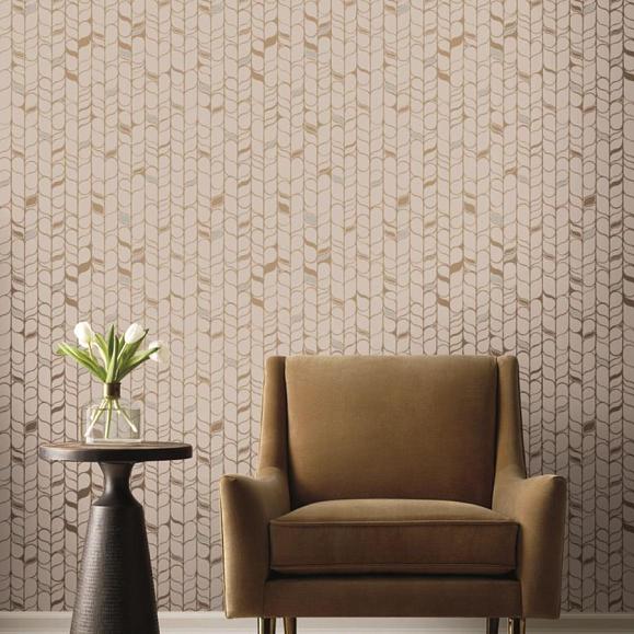 Обои York OS4206 Perfect Petals Beige/Antique Gold