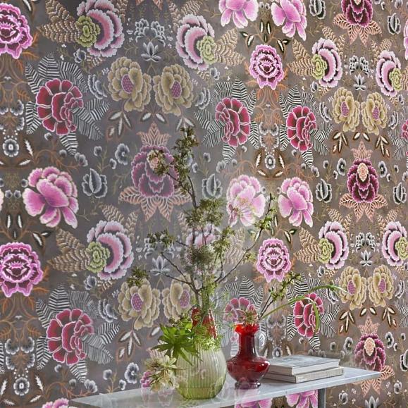 Панно Designers Guild PDG1168/04 Rose De Damas Cranberry