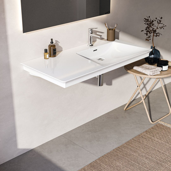 Ideal Standard La Dolce Vita Раковина 106х53.5хh14.5см, подвесная, ассиметричная, Dx, цвет: белый