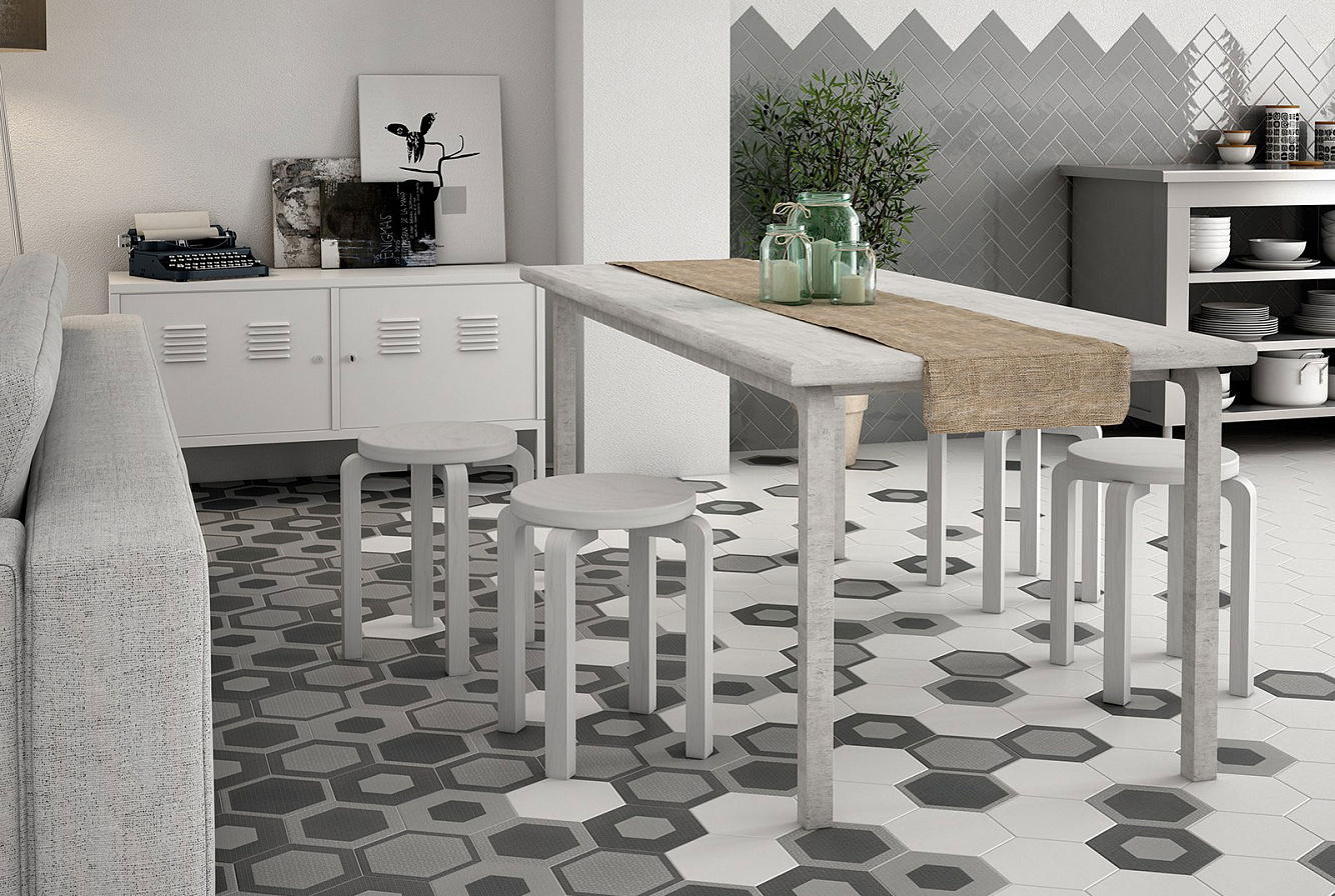 HEXATILE GRIS MATE 20340