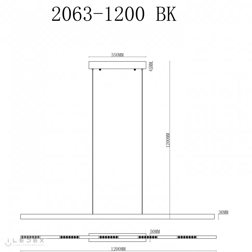 Подвесная люстра iLedex Vision 2063-1200 BR