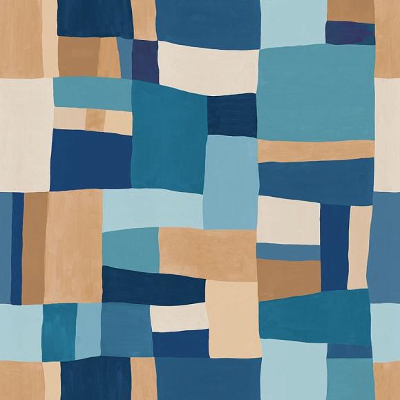 Панно Caselio 104896201 Wonderfull Patchwork Bleu