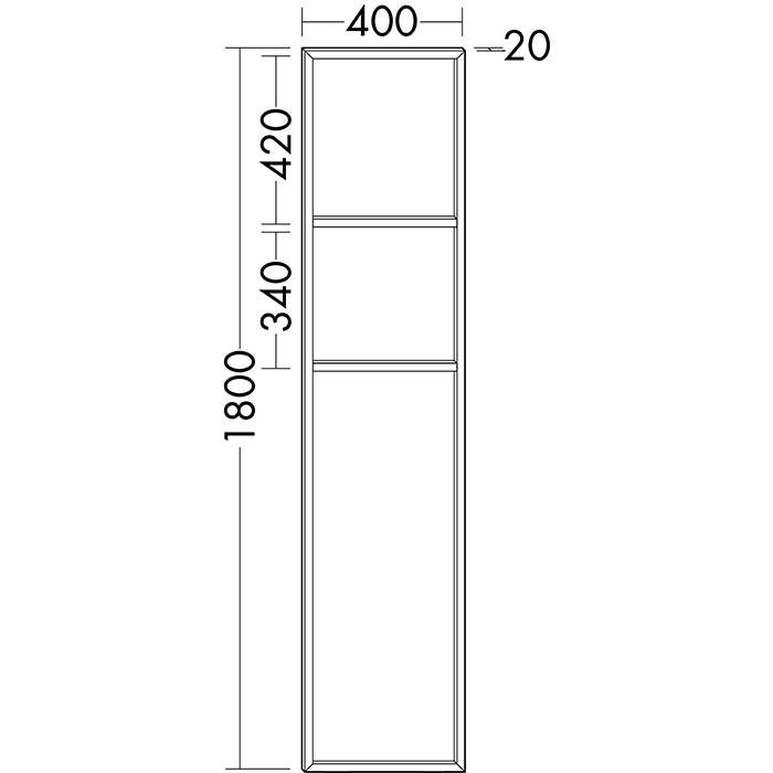 Burgbad Coco Стеллаж для полотенец 40x180 см, цвет: черный