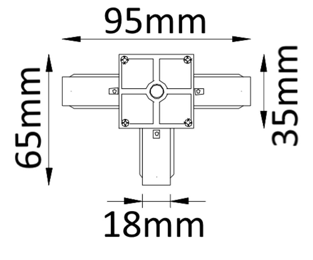 Соединитель T-образный (однофазный) Crystal Lux CLT 0.211 CLT 0.211 03 BL
